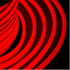 Гибкий Неон LED - красный, оболочка красная, бухта 50м