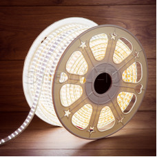 LED лента 220 В, 7.5x20 мм, IP67, SMD 2835, 276 LED/m, цвет свечения белый, 50 м